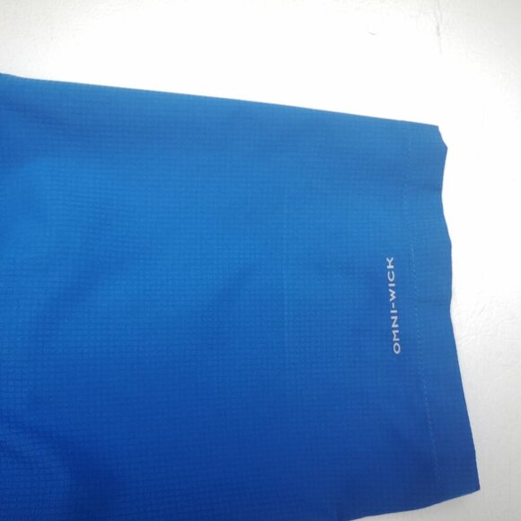 Columbia Omni-Wick Men's Size XL Royal Blue Button Front Shirt - Picture 5 of 11